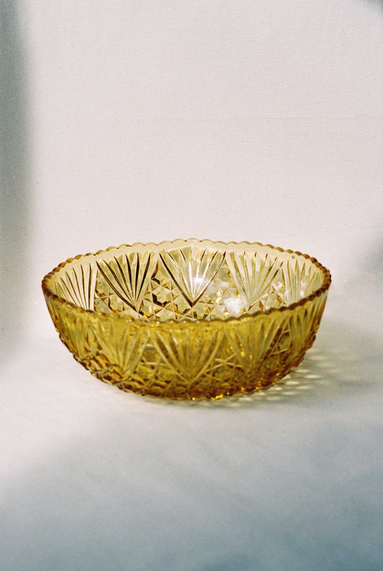 Amber Pineapple Bowl available for prop hire in Cape Town