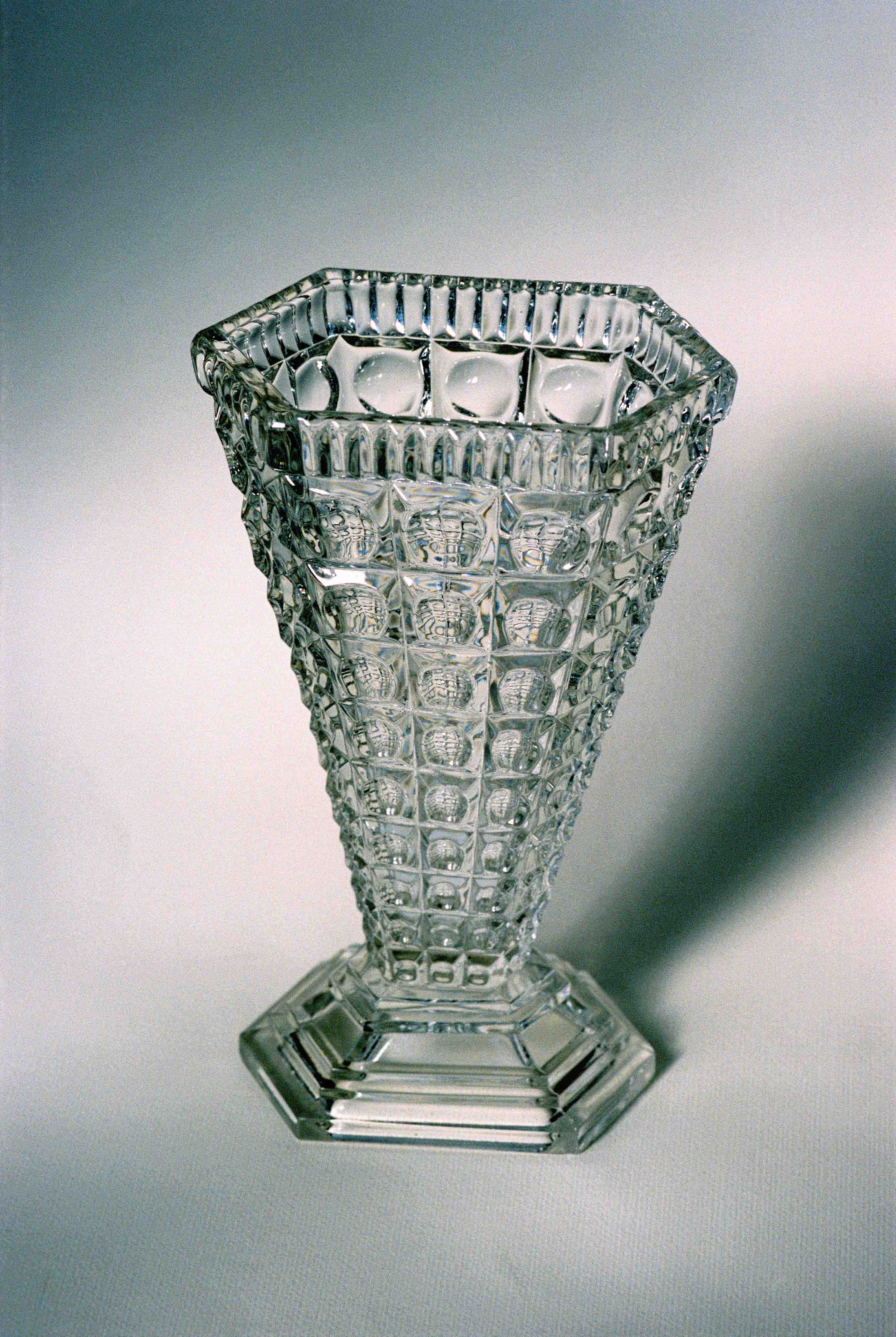 Bubble Lens Vase by Feigi and Morawetz Libochovice available for prop hire in Cape Town