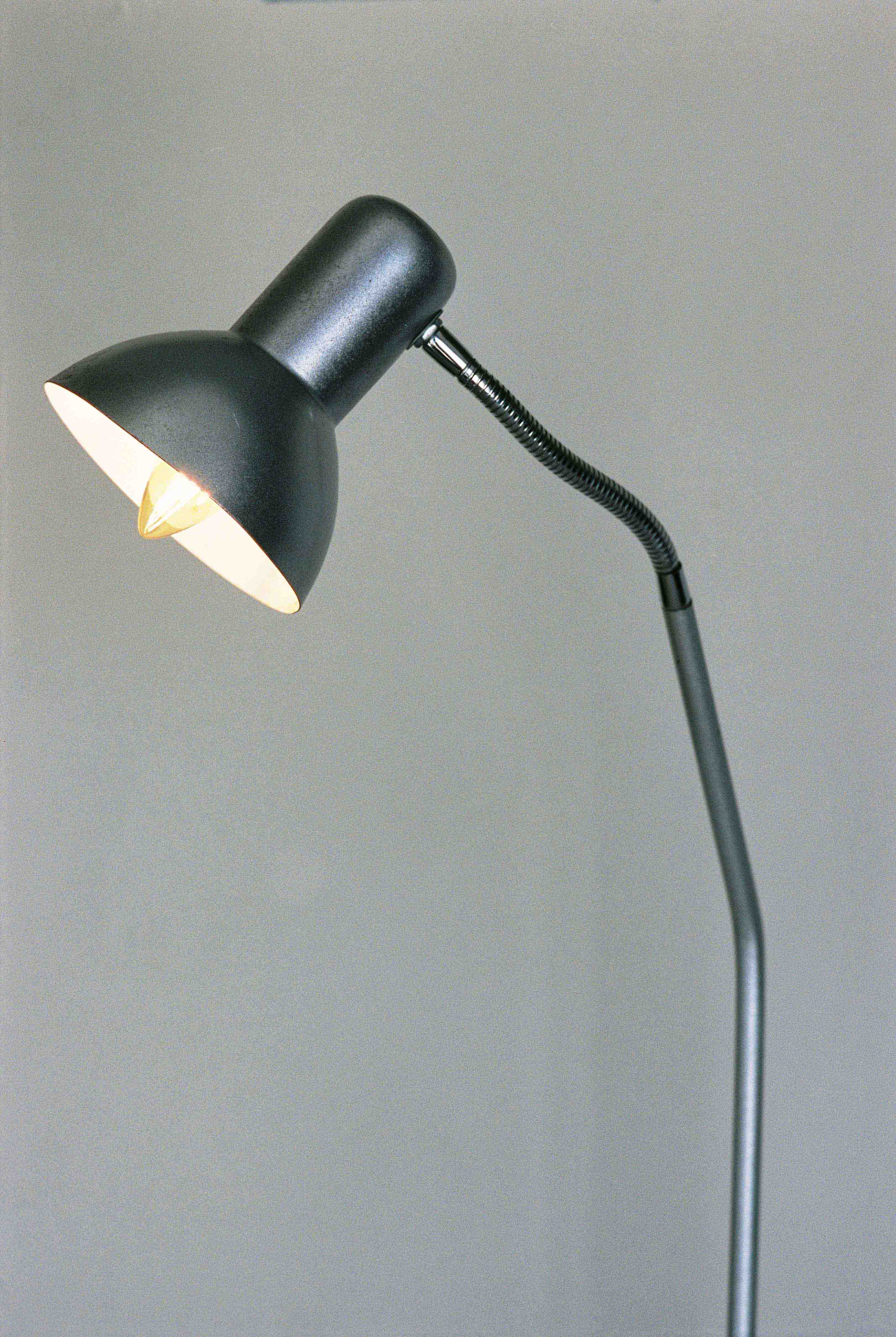 Mid-Century Gooseneck Floor Lamp available for prop hire in Cape Town