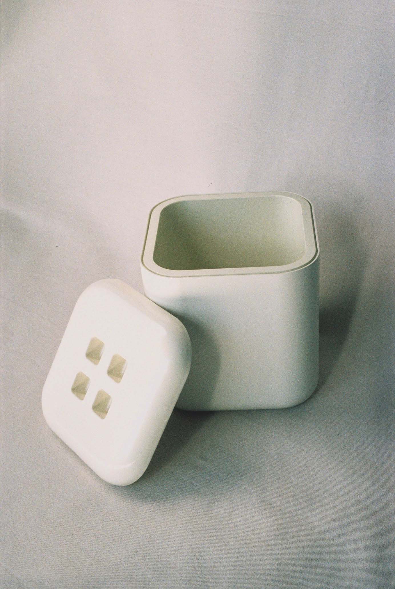 Mid-Century Lidded Ice Bucket Cube available for prop hire in Cape Town