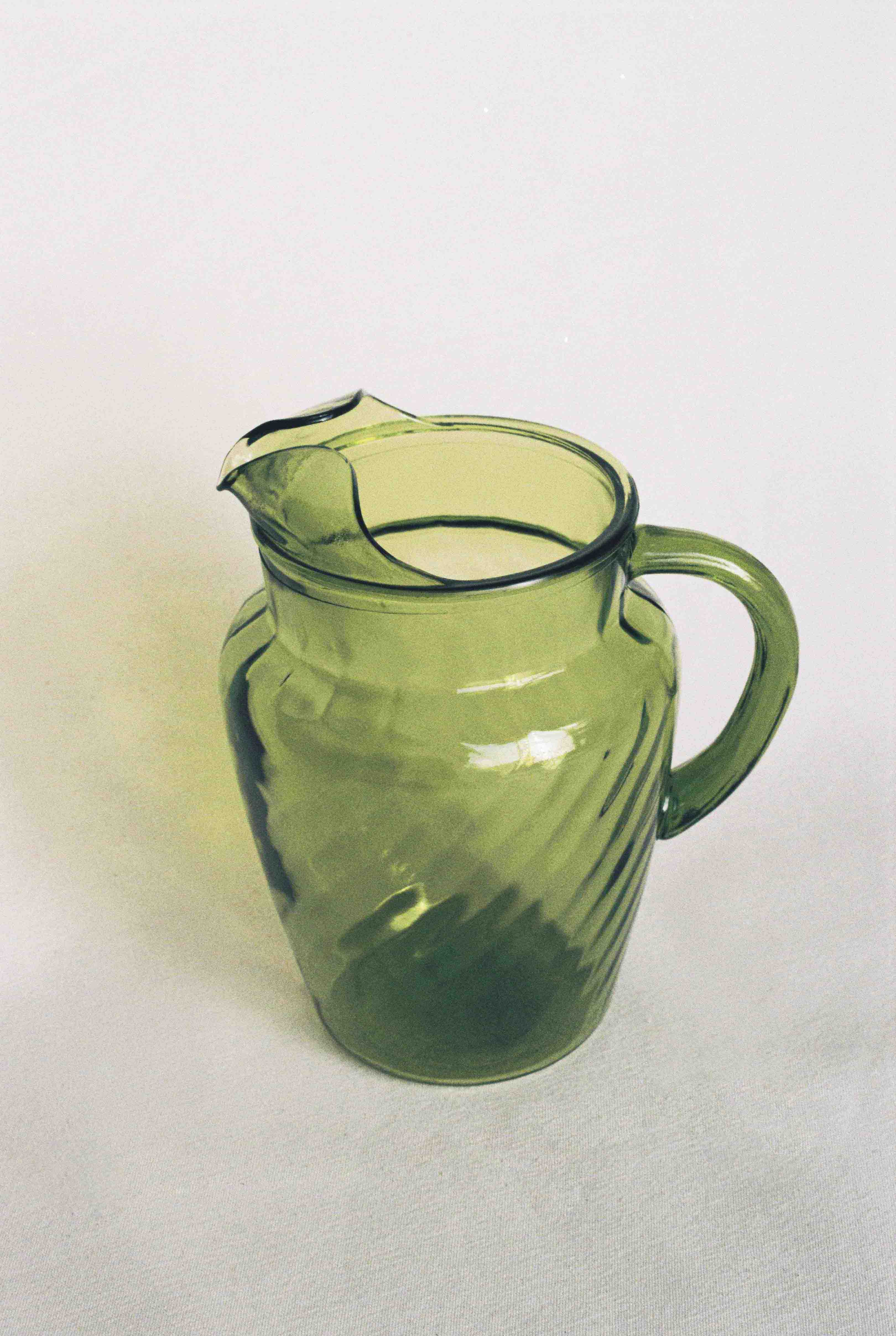 Anchor Hocking Swirl Glass Pitcher available for prop hire in Cape Town