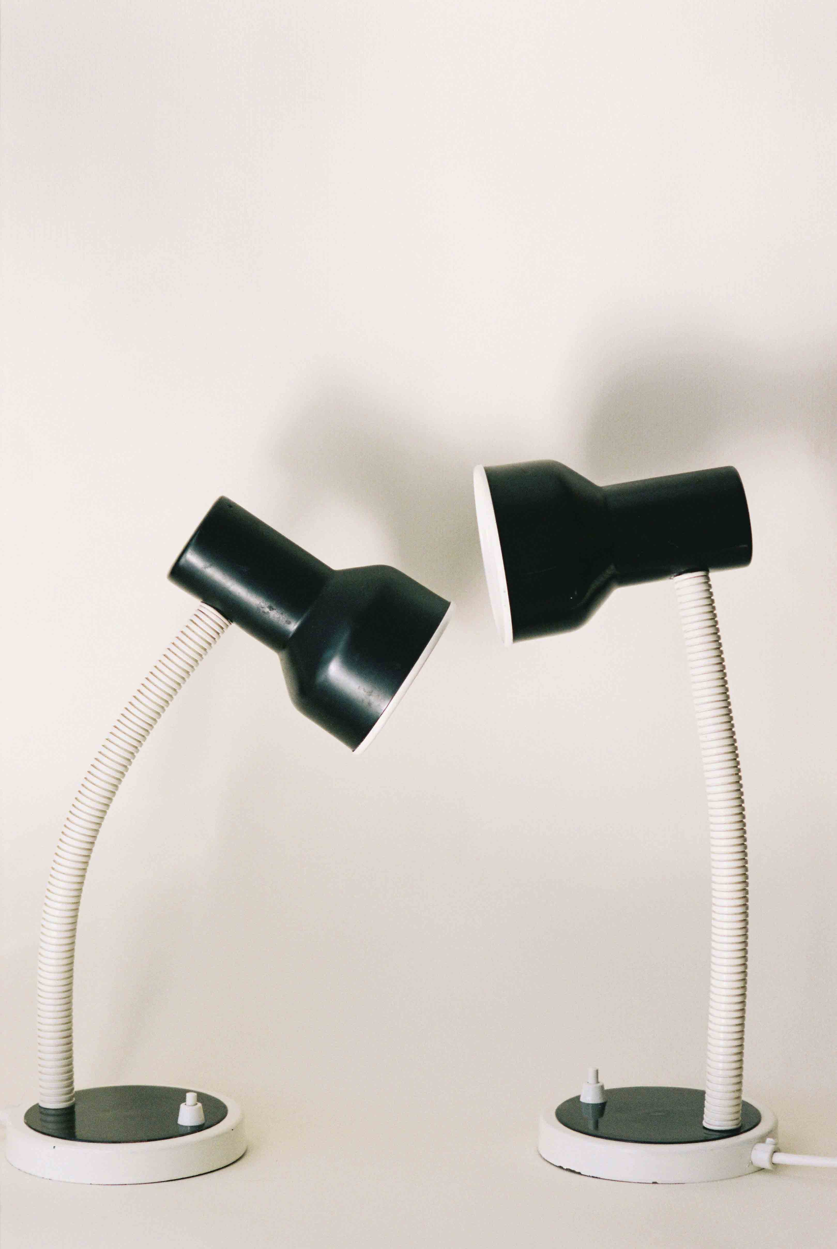 Adjustable Gooseneck Desk Lamps available for prop hire in Cape Town
