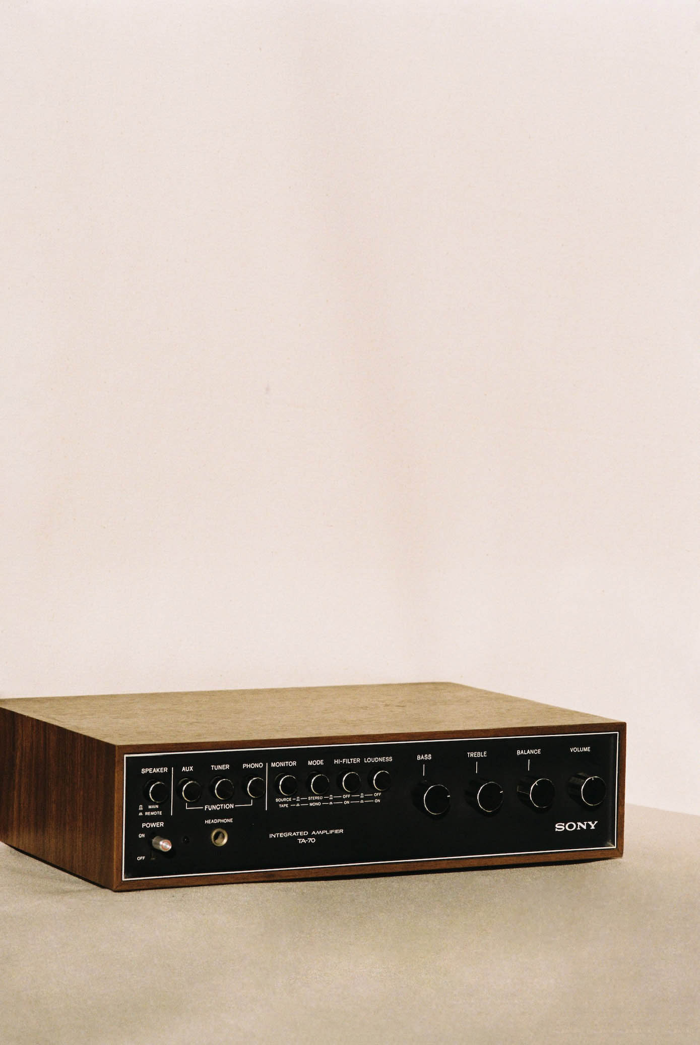 Sony TA-70 Integrated Stereo Amplifier available for prop hire in Cape Town