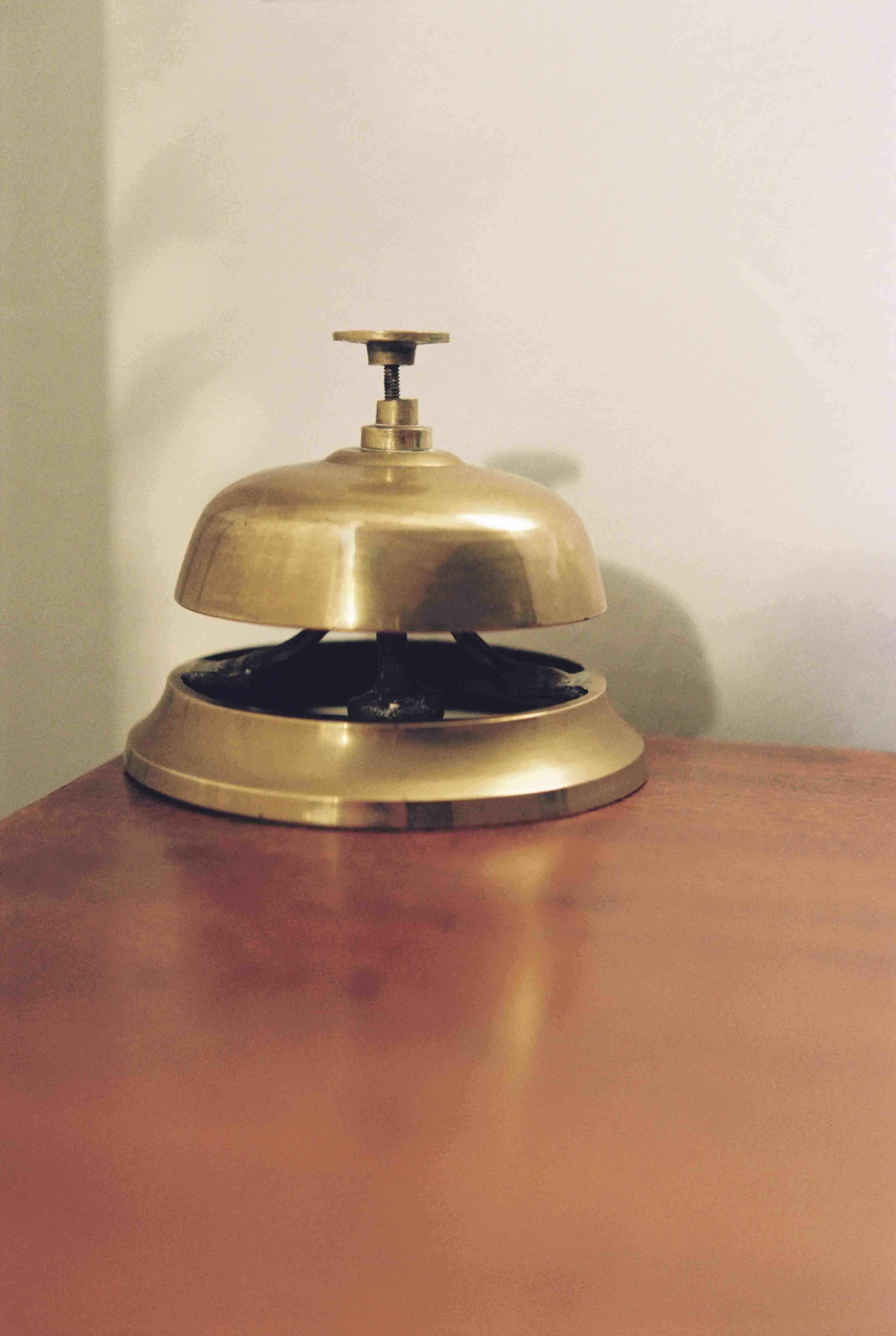 Brass Lobby Reception Bell available for prop hire in Cape Town